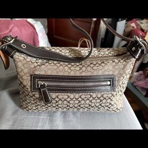 Coach small brown handbag
